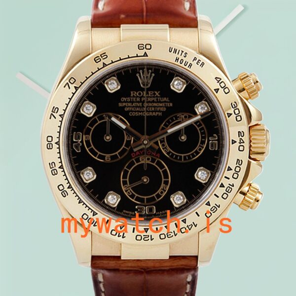 Rolex Daytona 116518 Mens 40mm Black Dial Gold-tone: Genuine vs. Replica